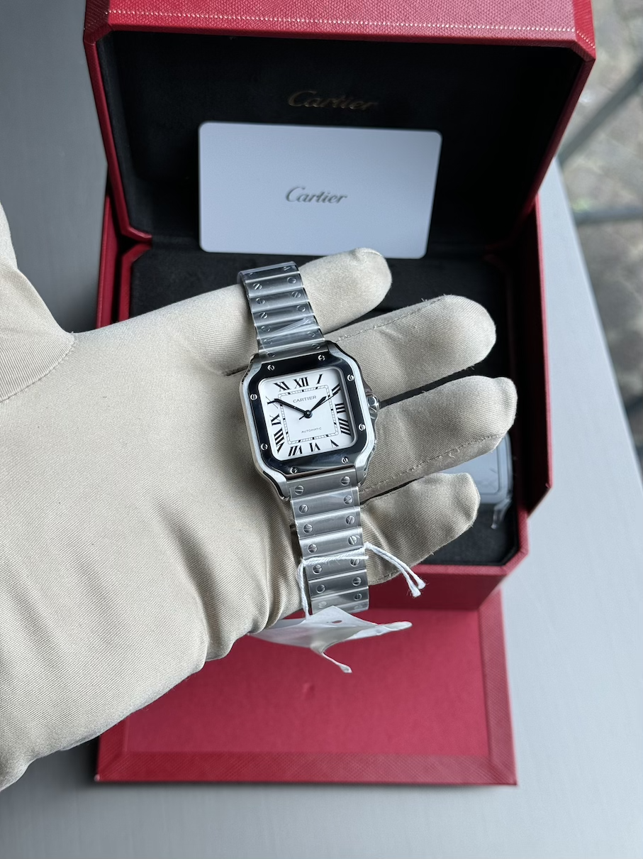 Cartier Santos Hvid Large WSSA0029