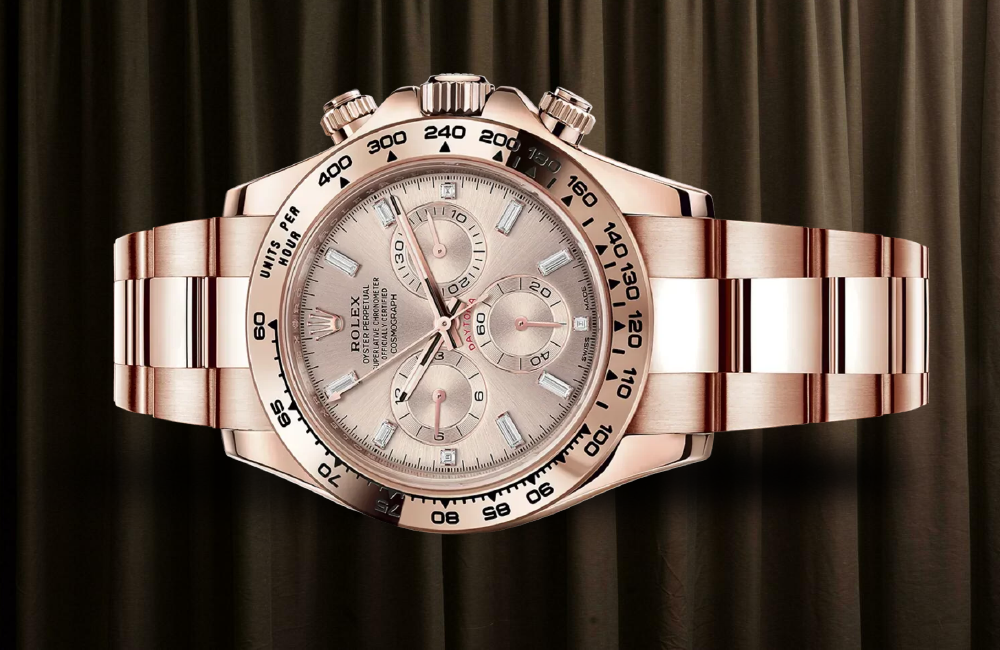 Rolex Daytona 116505 med Sundust Baguette skive hos Kejser Aarhus