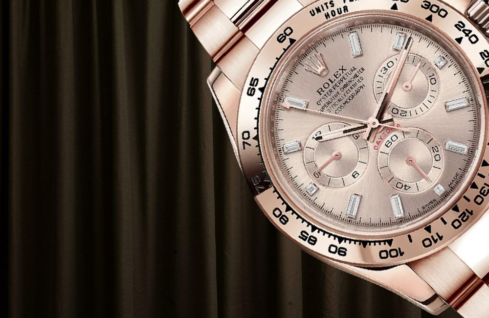 Rolex Daytona 116505 med Sundust Baguette skive hos Kejser Aarhus